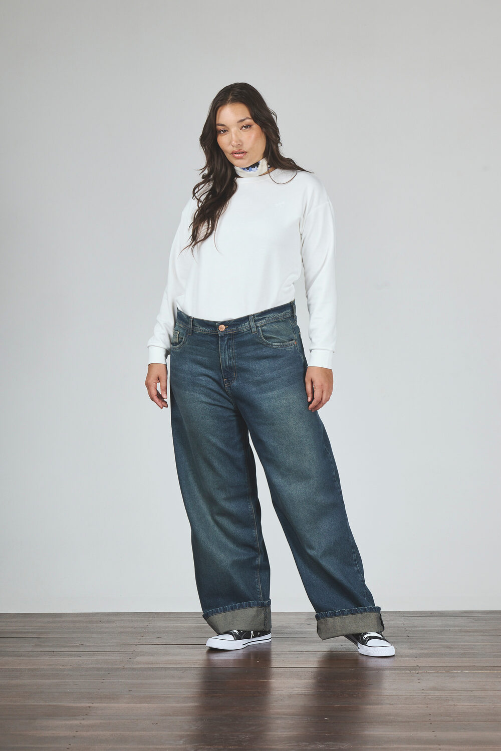 Wide Leg Clásico Vintage Óxido Rígido