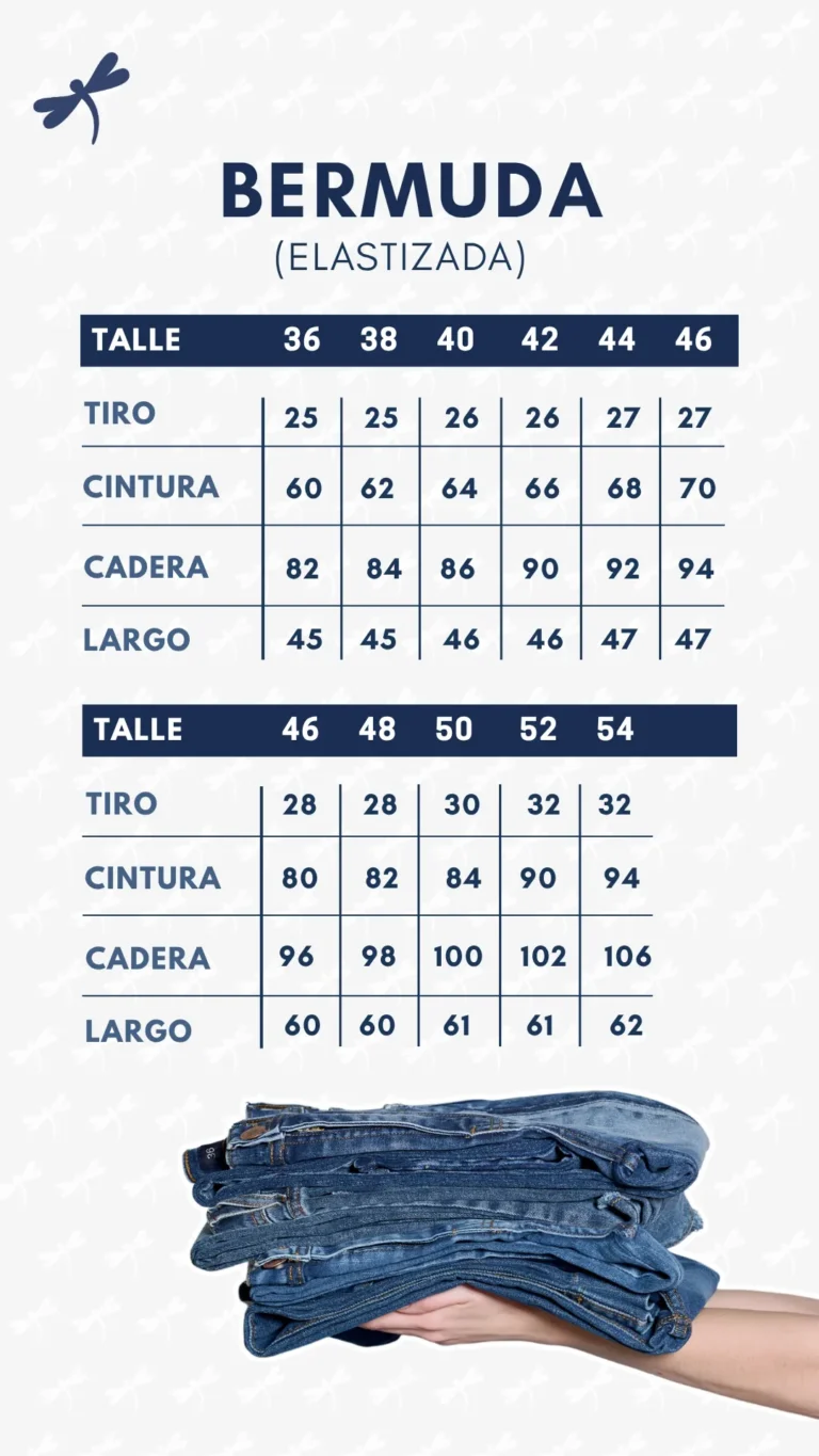 Tabla de medidas · Bermuda (elastizada)