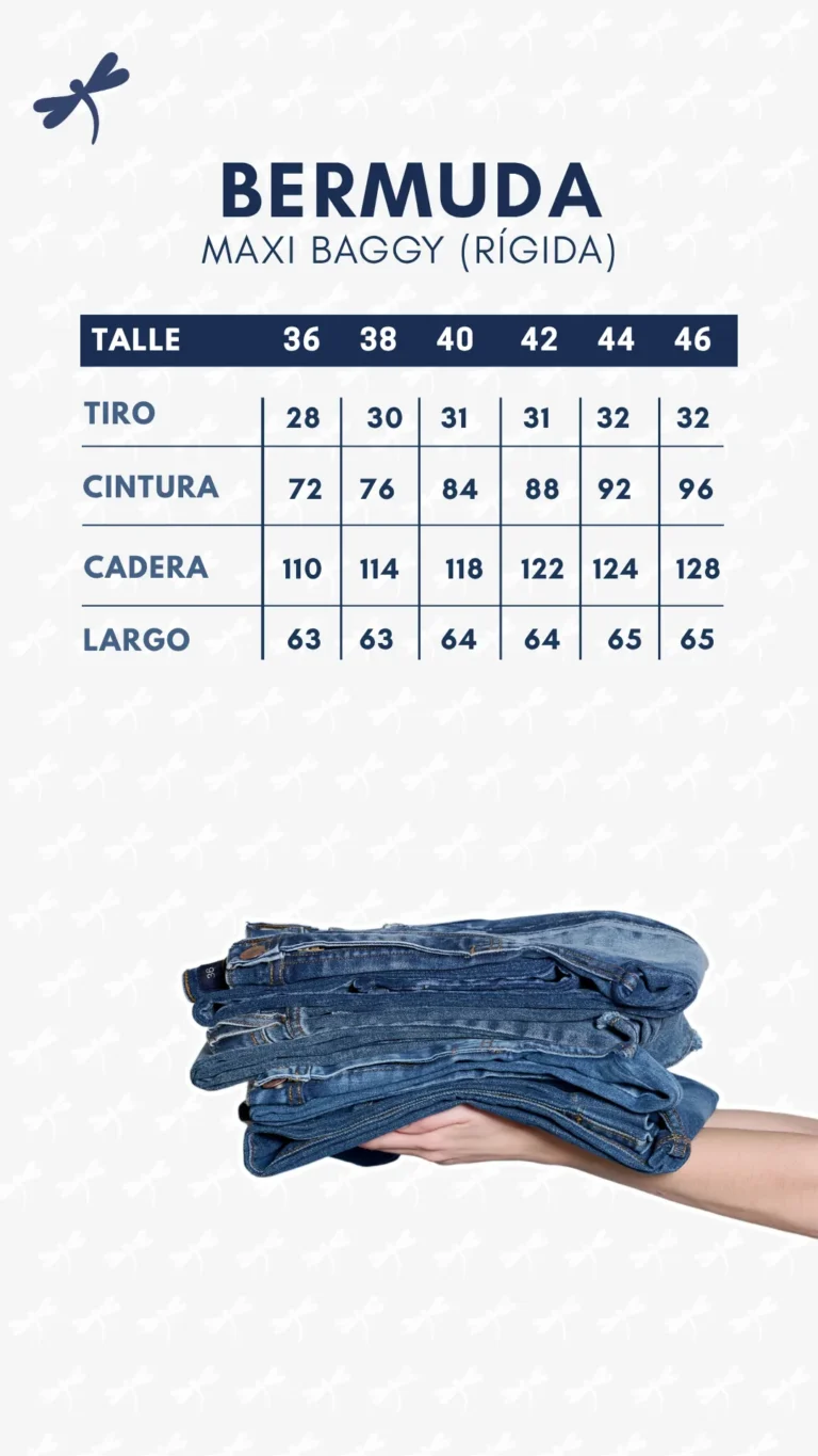 Tabla de medidas · Bermuda Maxi Baggy