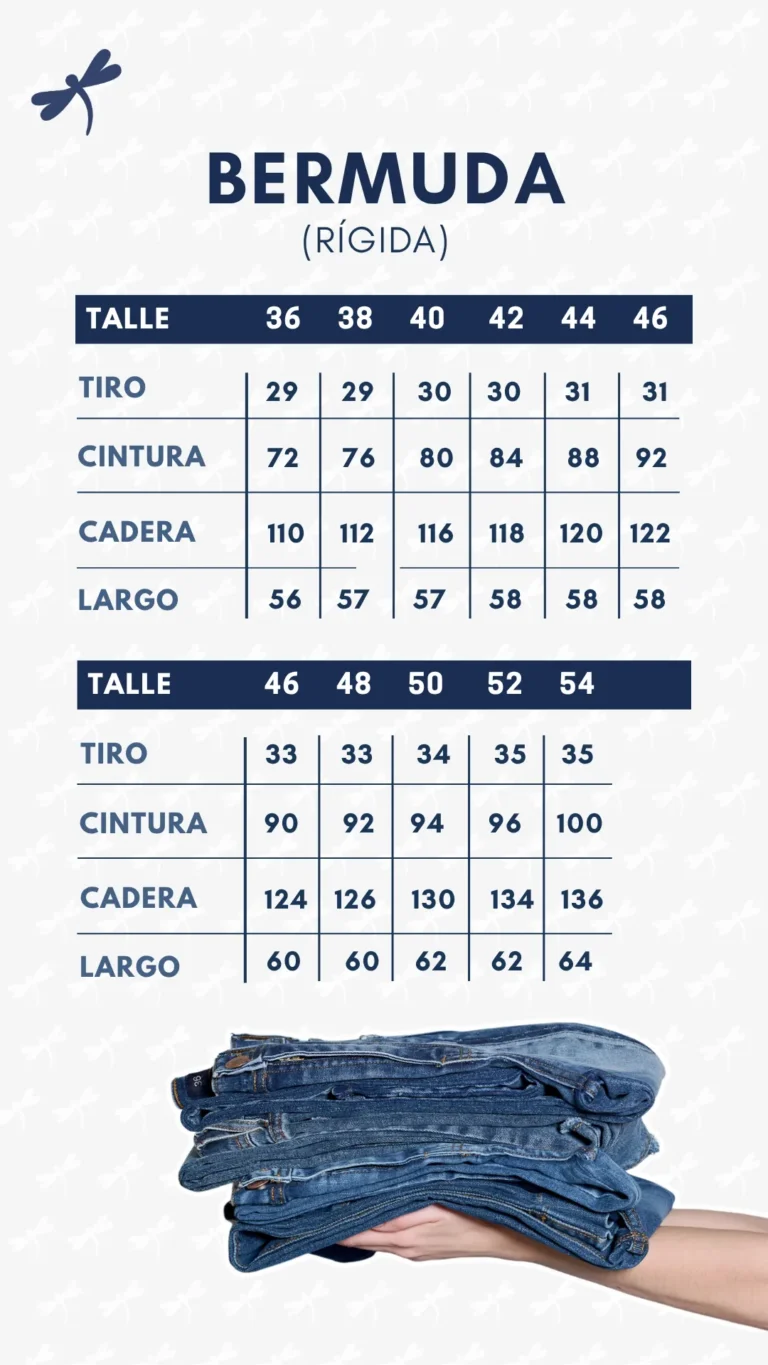 Tabla de medidas · Bermuda (rígida)