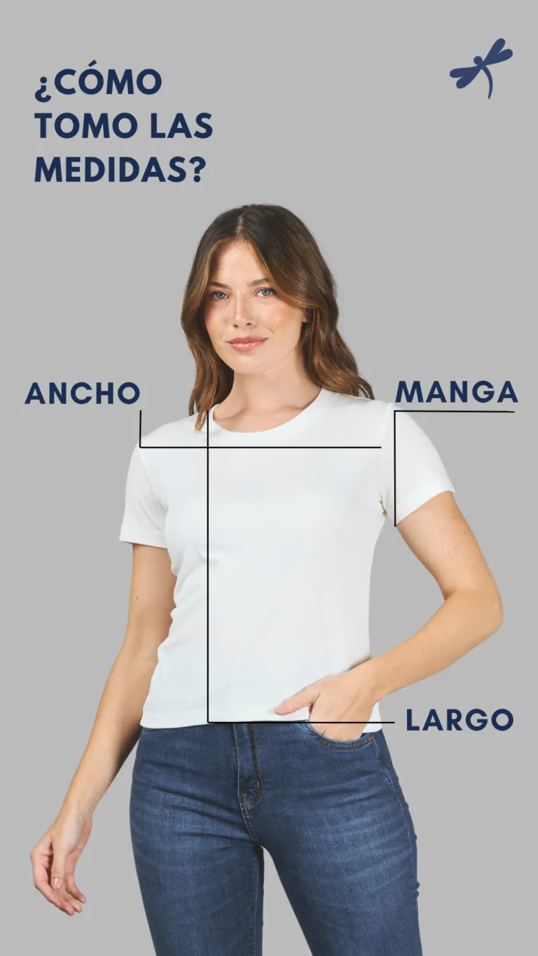 Remeras: cómo tomar las medidas de ancho, manga y largo