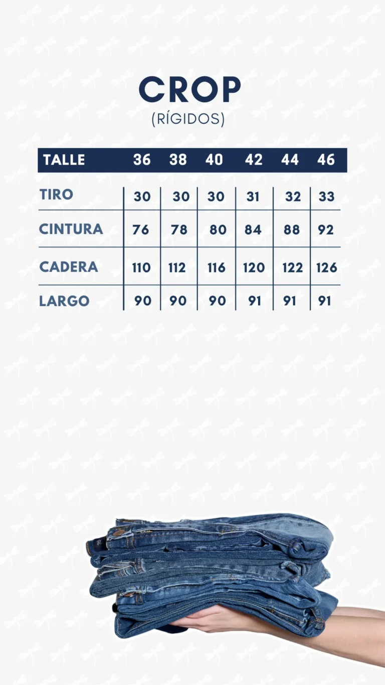 Tabla de medidas · Crop (rígido)