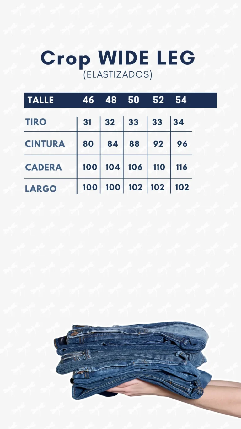 Tabla de medidas · Crop Wide Leg (elastizado)