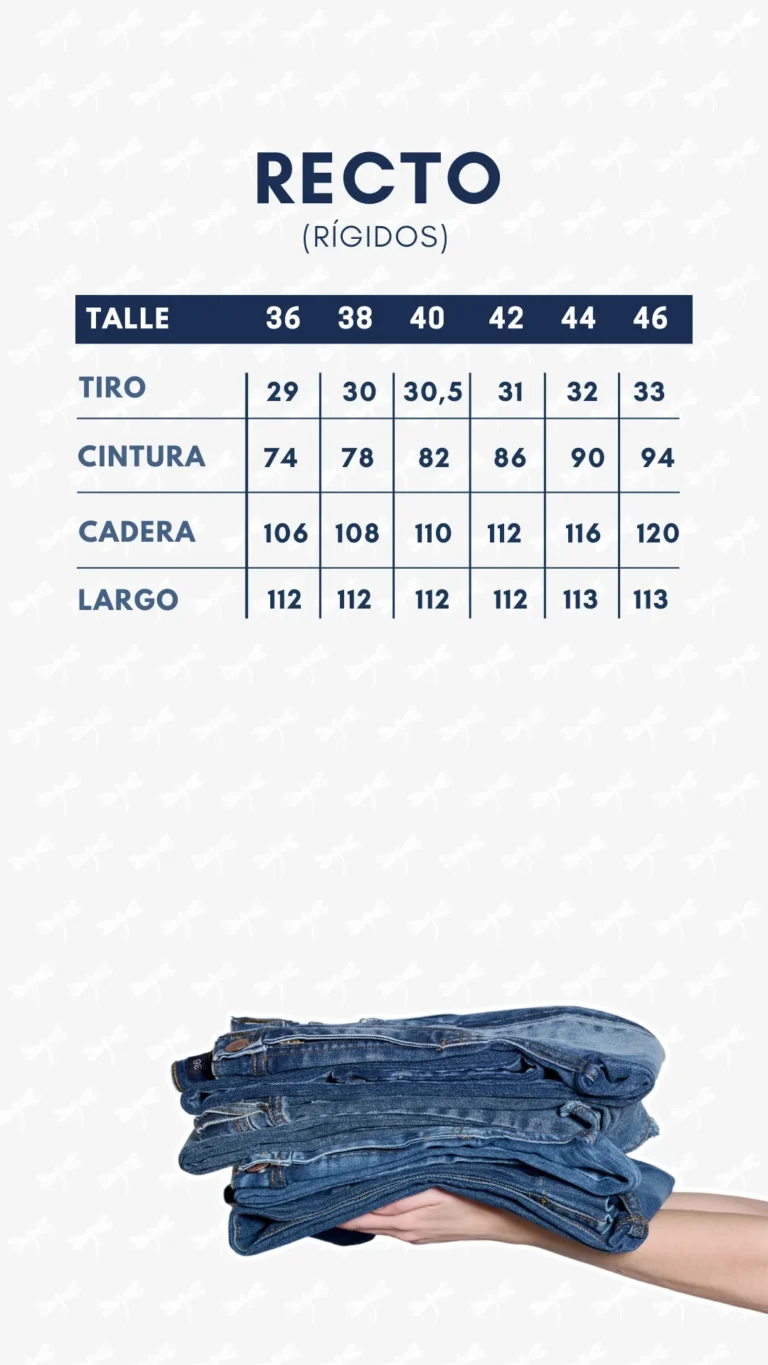 Tabla de medidas · Recto (rígido)