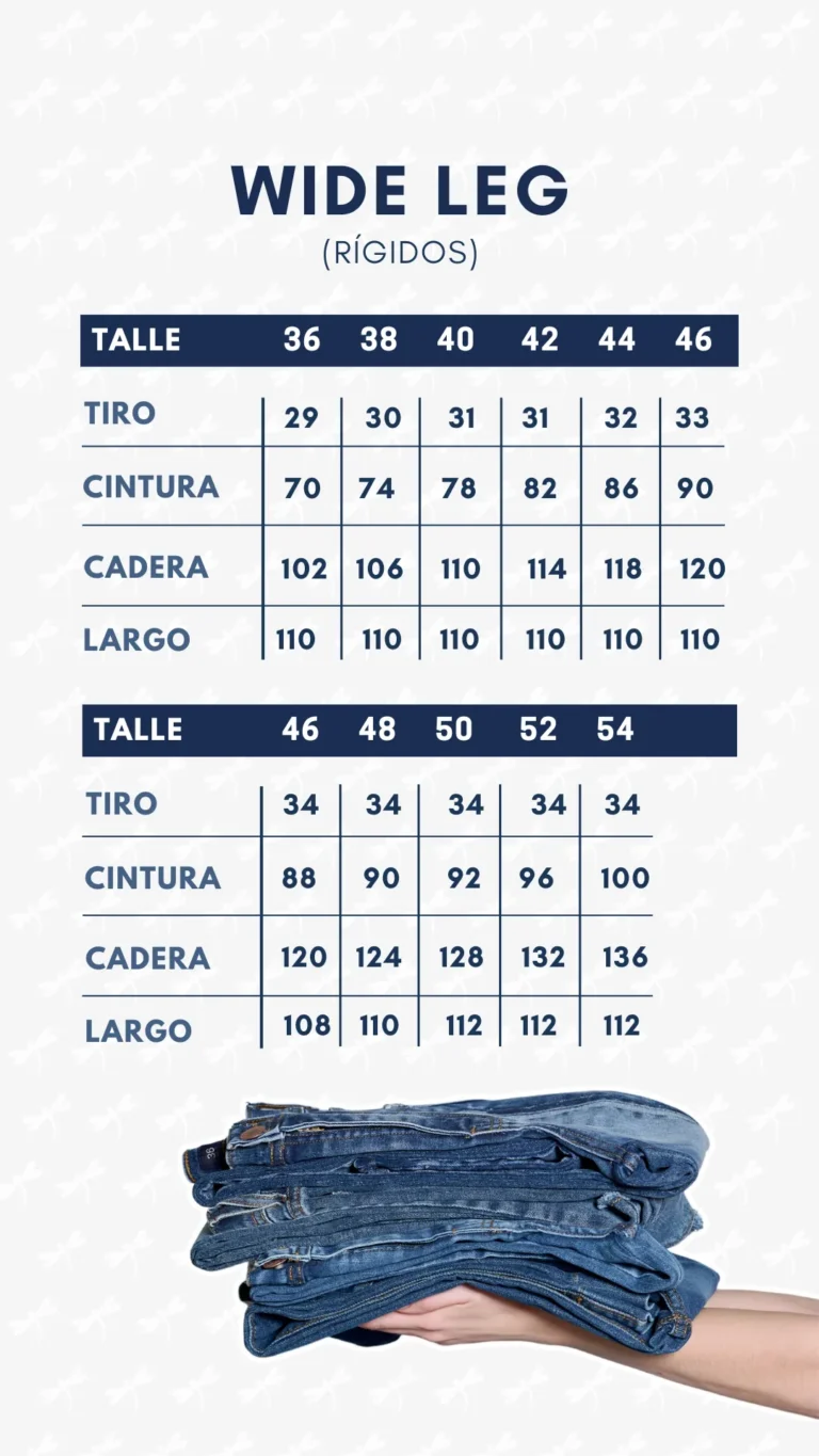 Tabla de medidas · Wide Leg (rígido)