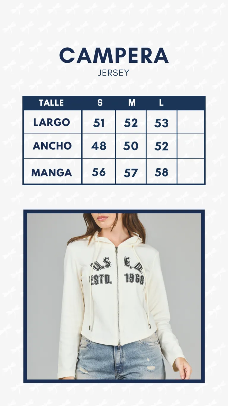 Tabla de medidas · Campera Jersey