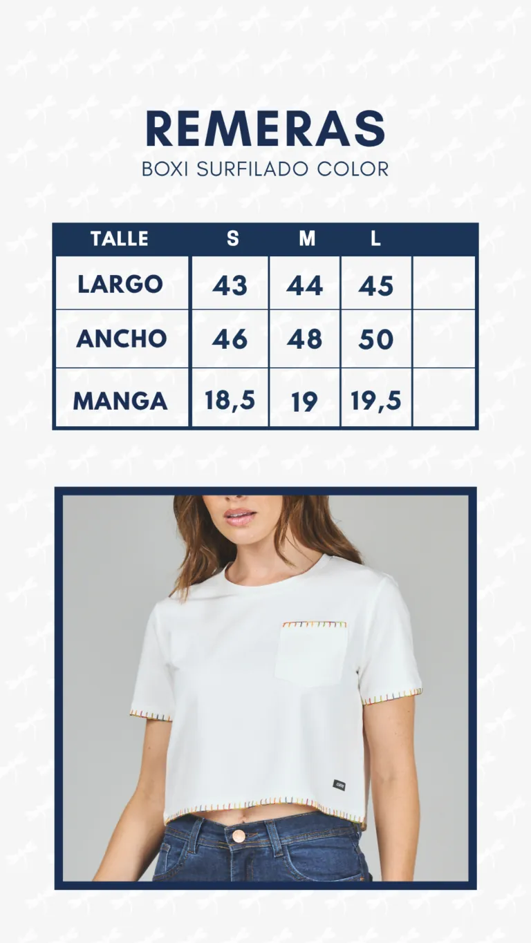 Tabla de medidas · Remera Boxi