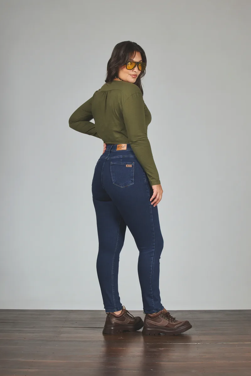 ART. 706 | AZUL HILO CAMEL ELASTIZADO