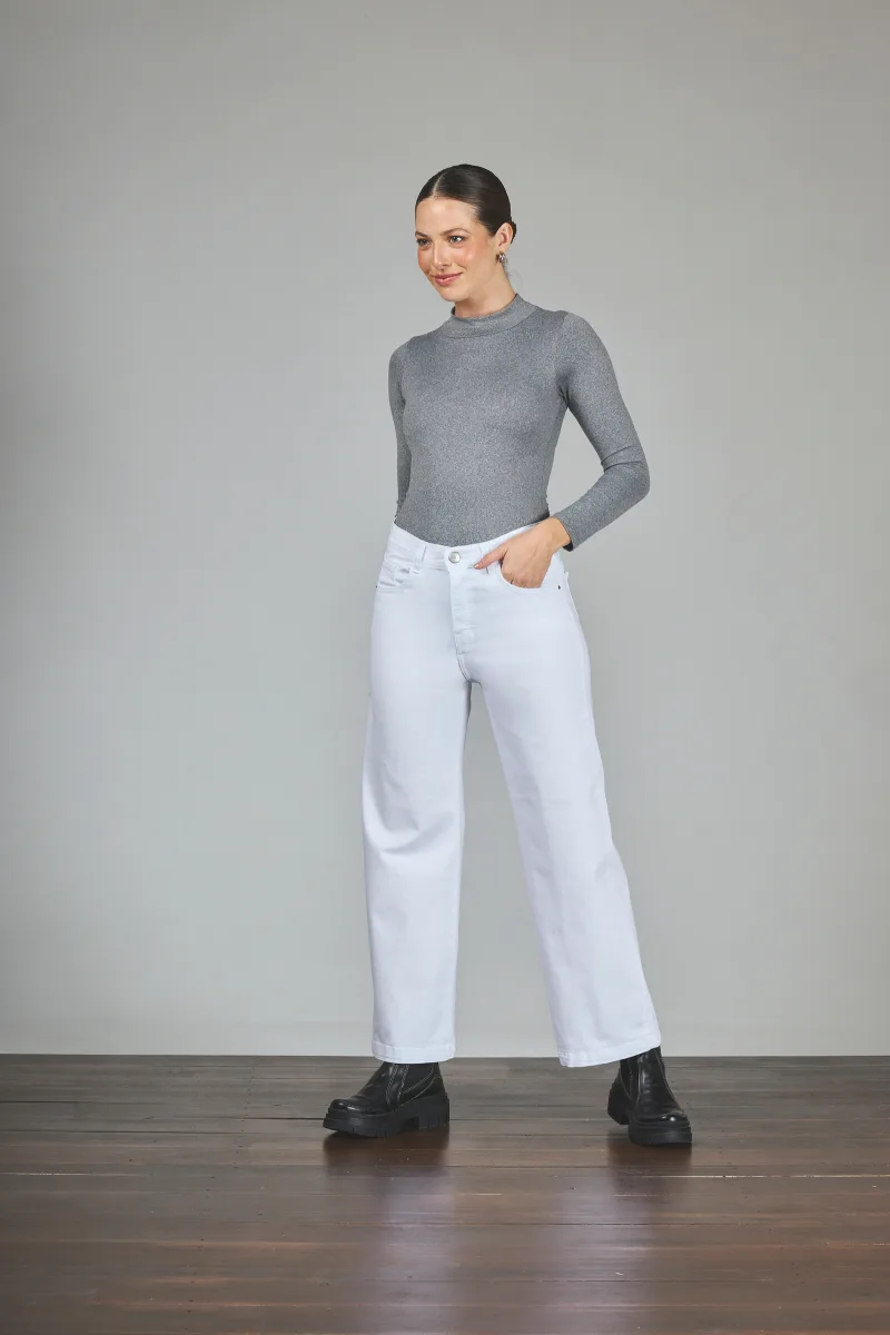 ART. 148 | CROP WIDE LEG BLANCO ELASTIZADO