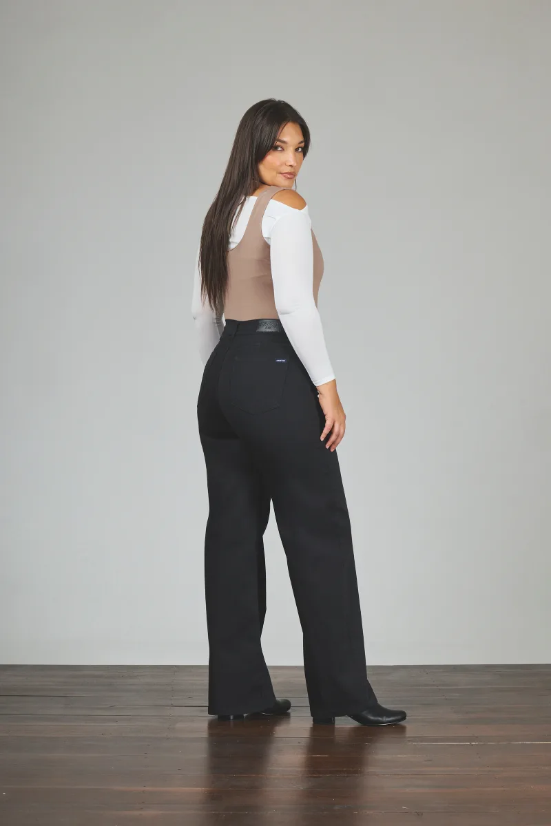 ART. 792 | WIDE LEG NEGRO CLÁSICO ELASTIZADO