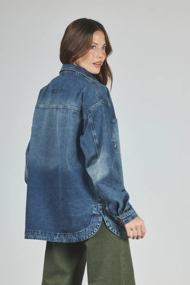 ART. 296 | CAMISACO OVERSIZE DE JEANS ÓXIDO RÍGIDO