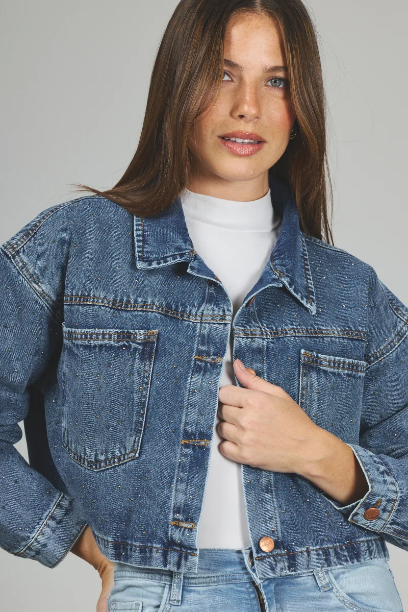 ART. 395 | CAMPERA CROP STONE STRASS RÍGIDO