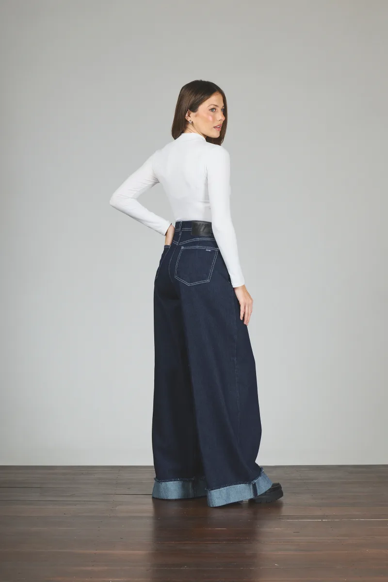 ART. 417 | MAXI BAGGY AZUL CON ALFORZA BOTA DOBLES RÍGIDO