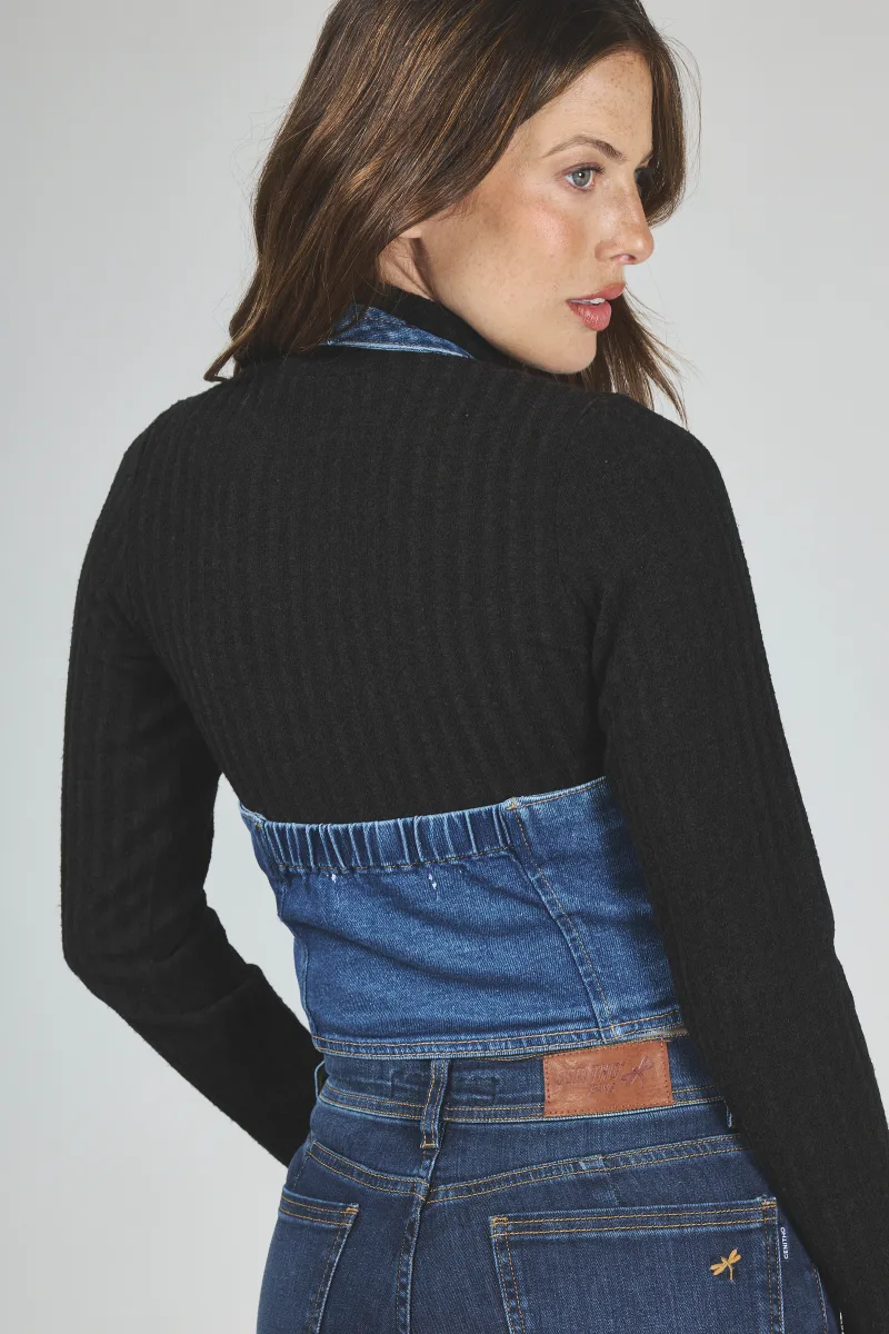 ART. 451 | CHALECO CORSET DENIM ELASTIZADO