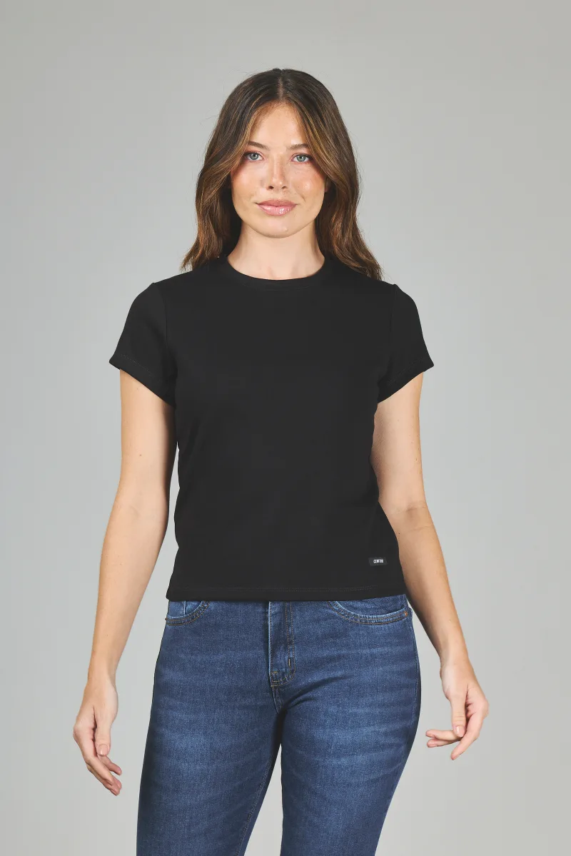 ART. A-69 | REMERA BÁSICA NEGRA MANGA CORTA