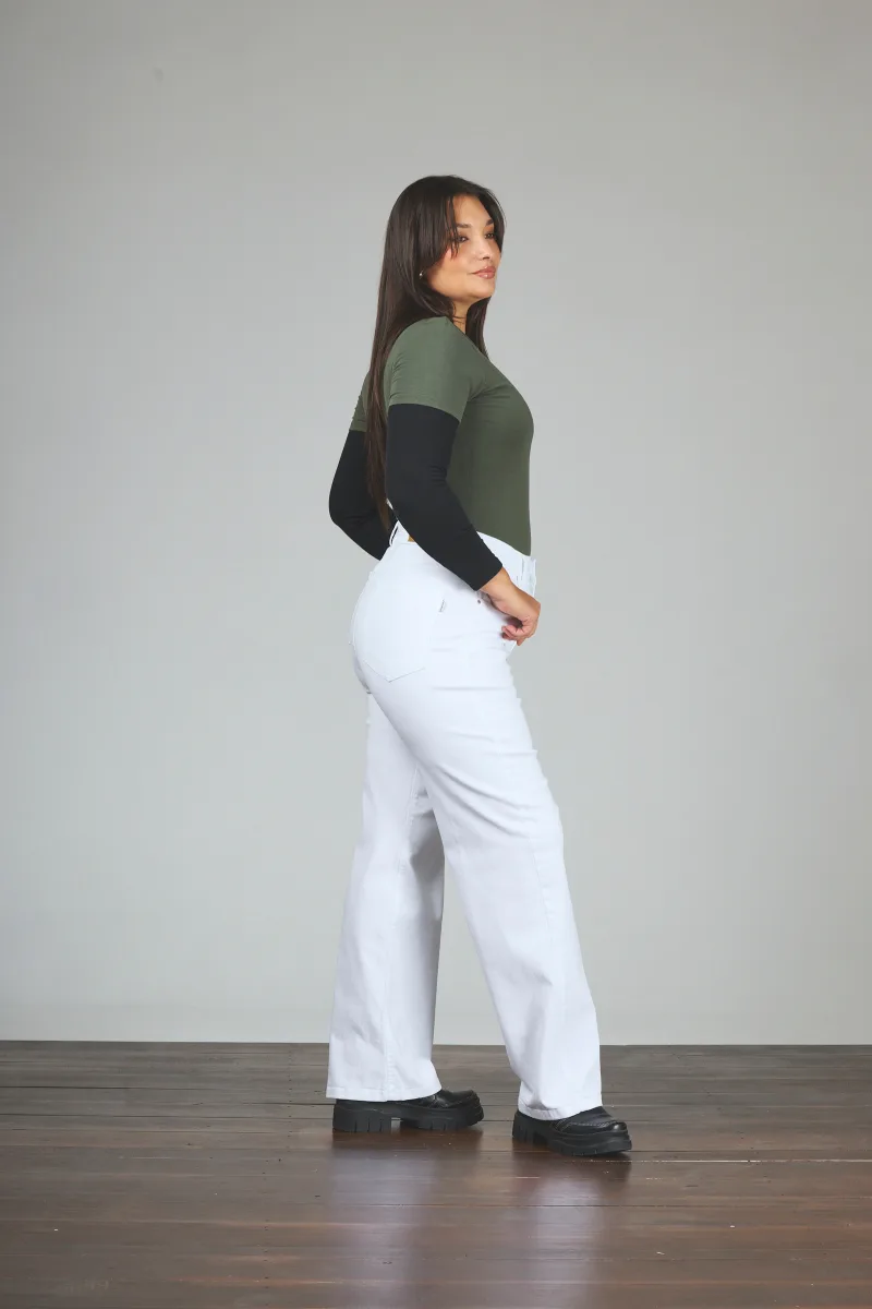 ART. 859 | WIDE LEG BLANCO CLÁSICO ELASTIZADO