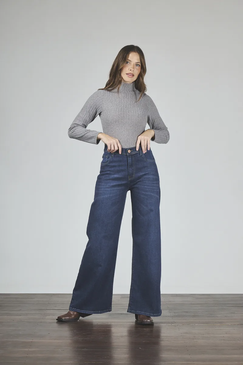 ART. 3014 | WIDE LEG AZUL CLASICO ELASTIZADO