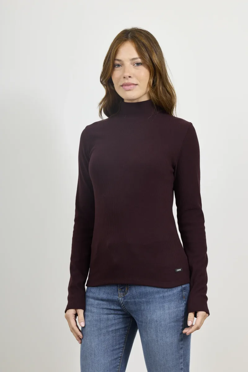ART. A-106 | POLERA MANGA LARGA BORDO MORLEY