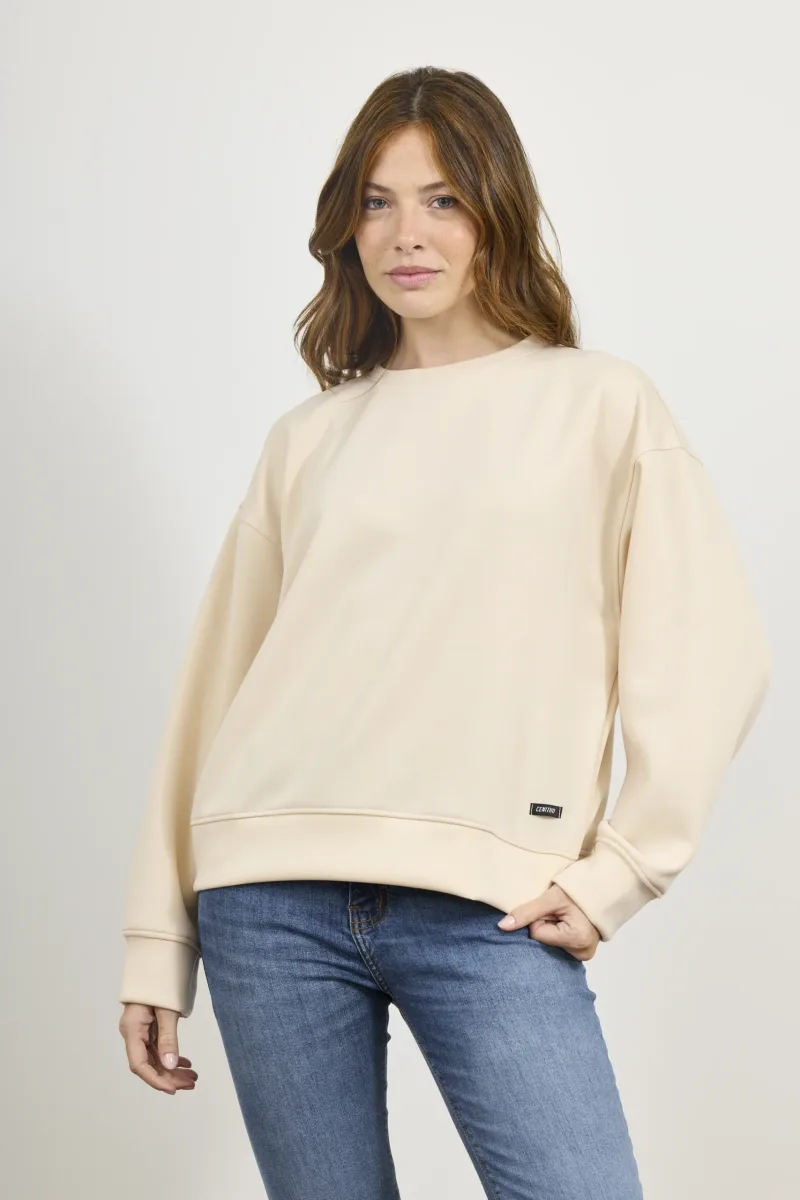 ART. A-108 | BUZO OVERSIZE BEIGE (LYCRA)