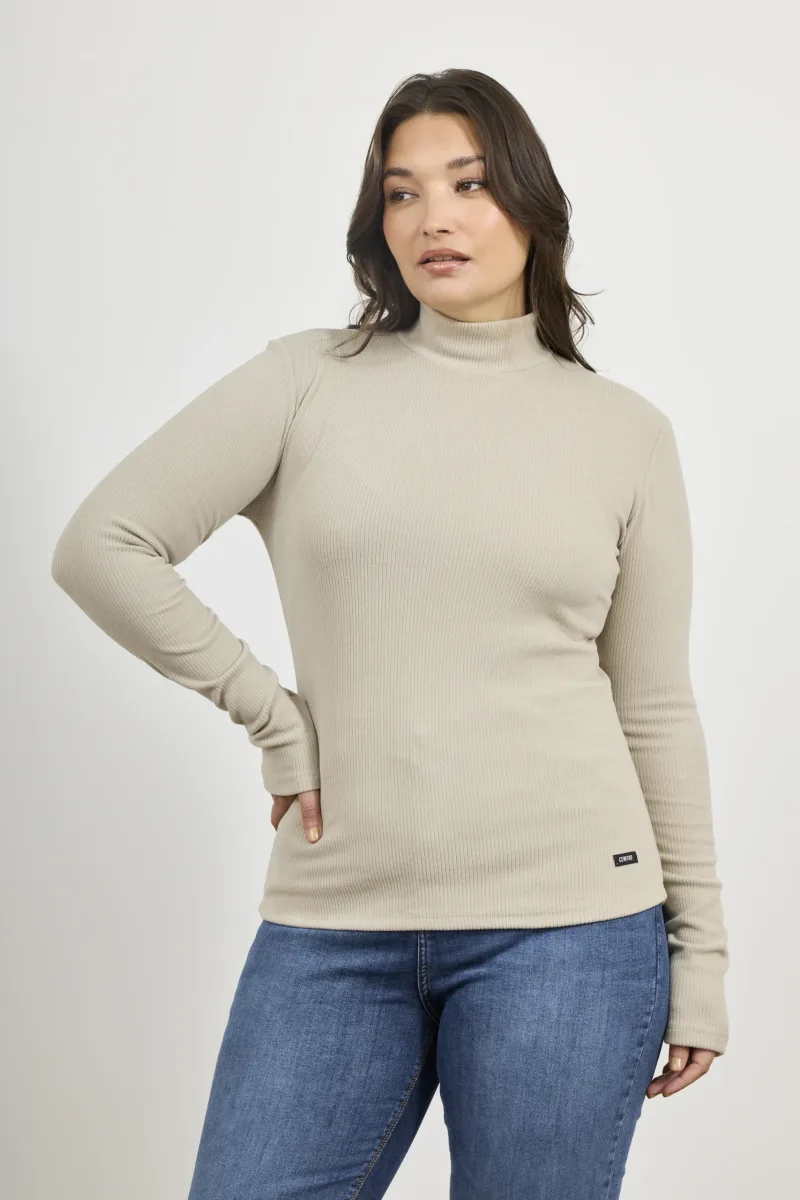 ART. E-715 | POLERA MANGA LARGA BEIGE MORLEY