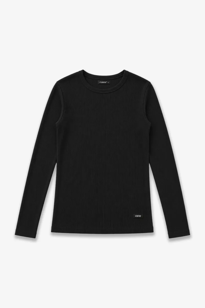 ART. E-721 | REMERA MANGA LARGA NEGRO MORLEY