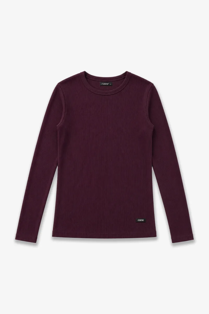 ART. E-722 | REMERA MANGA LARGA BORDO MORLEY