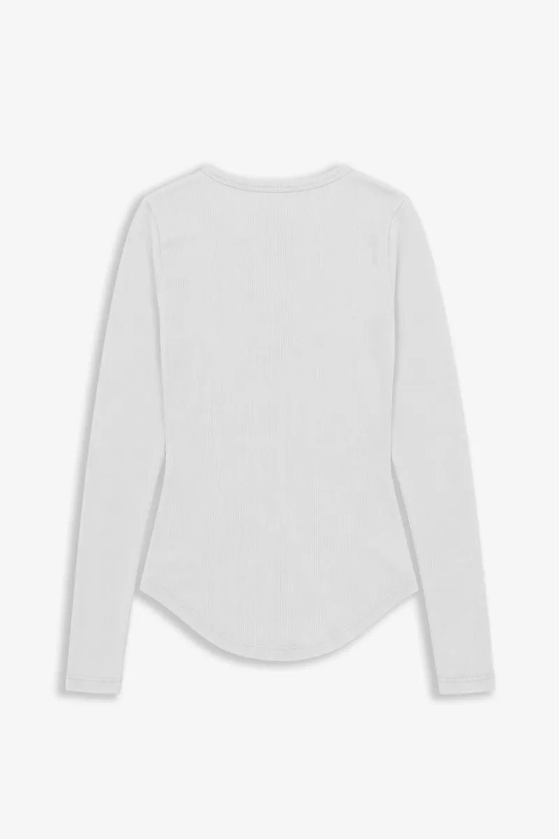 ART. A-121 | REMERA CUELLO REDONDO RECORTE DIOR BLANCO MORLEY ALGODÓN