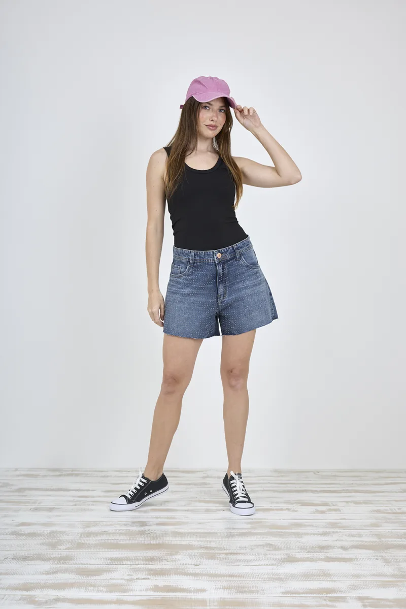 ART. C-105 | SHORT STONE CON BRILLO LINEAL RÍGIDO